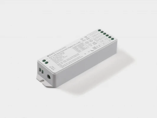 SW-QC-RGBCW Контроллер Zigbee для светодиодной ленты 5 в 1 (монохромный, CCT, RGB/RGBW, RGB+CCT), 16A 12/48В SWG Quick Control SW-QC-RGBCW