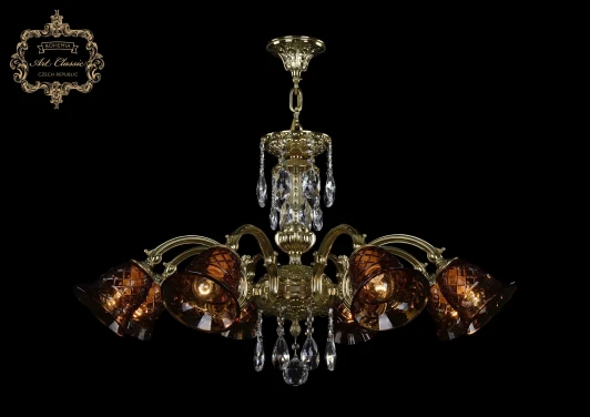 31.31.8.NV215IV.150SP.G.Sp.Amber.1B Подвесная люстра Art Classic 31.31 31.31.8.NV215IV.150SP.G.Sp.Amber.1B