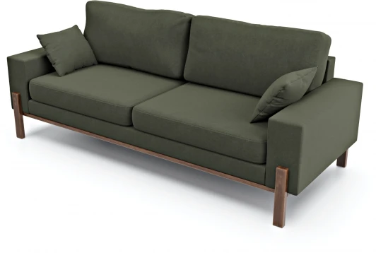 211066 Диван Arsko прямой Хангель велюр зеленый