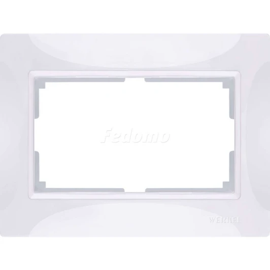WL03-Frame-01-DBL-white Рамка для двойной розетки Werkel Snabb, белый