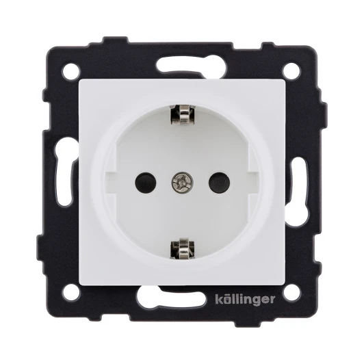 REA-002WM Розетка штепсельная SCHUKO 16A/250 В белый матовый Kollinger REA-002WM для Aspekt, Eleganz, Reflex