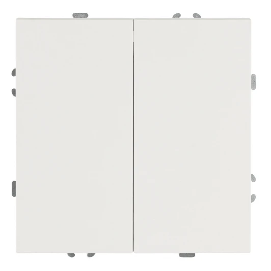 50233 Переключатель двухклавишный (белый фарфор, soft touch) Stekker Эмили 50233