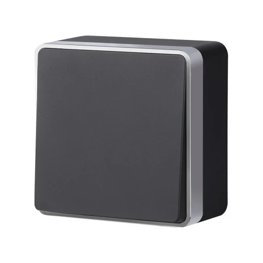 W5012034 Выключатель одноклавишный проходной Gallant Werkel W5012034 (черный с серебром)