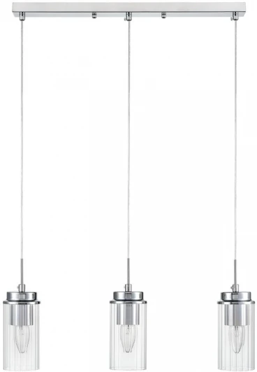 8102/3A Подвесной светильник Lumion Isha 8102/3A хром/прозрачный металл/металл Е14 3*40W 220V (на проводе)
