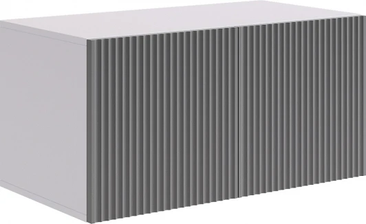 UL.118-M.103.01.3263 Зефир Антресоль двухдверная 118.01 Mebelson (ЛДСП,МДФ/Светлое дерево,Серый) арт.UL.118-M.103.01.3263