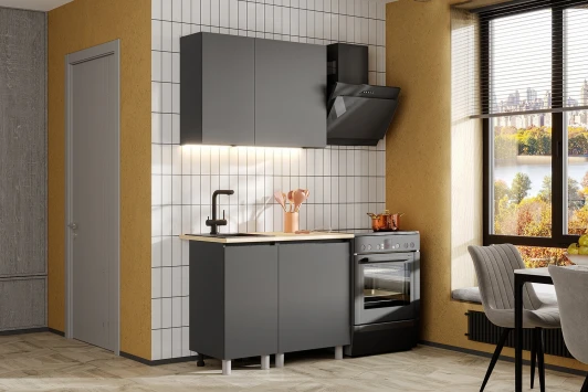 Н14471231 Модульная Кухня Денвер Арника 1,0 м, Графит