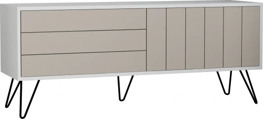 LEV00428 Тумба под ТВ PICADILLY TV STAND LEVE (ЛДСП,Металл/Черный,Белый) арт.LEV00428