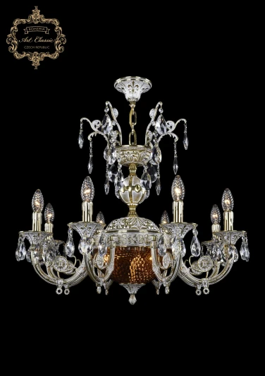 31.22.8.KR175SP.250IT.GW.Sp.Amber.1C Подвесная люстра Art Classic 31.22 31.22.8.KR175SP.250IT.GW.Sp.Amber.1C