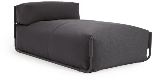 116789 Шезлонг La Forma (ex Julia Grup) Square (Серый/ Полиэтилен,Полистирол,Полиуретан,Алюминий,Полипропилен)