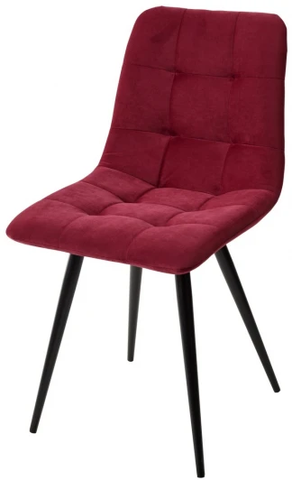 461MC04588 Стул CHILLI-Q винный #16, велюр / черный каркас, 4 шт/ 1 к