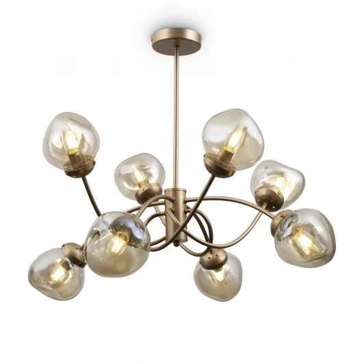 FR8017PL-08MG Потолочная люстра на штанге в виде молекул Freya Volani FR8017PL-08MG