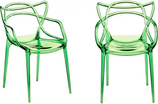 FR 0865П Комплект из 2-х стульев Bradex Home Masters прозрачный зеленый (FR 0865П)