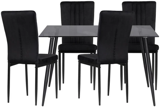 599453 Обеденная группа Woodville Эрнал (Металл, Ткань, Стекло) арт.599453