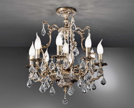 855/8+1PL Потолочная люстра Nervilamp 855 855/8+1PL (220V, подсвечник, свеча)