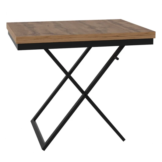 009576 Стол-трансформер Манхэттен дуб вотан/черный Mebelik 009576