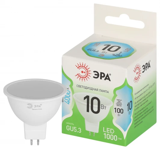 LED MR16-10W-840-GU5.3 GL Лампочка светодиодная GU5.3 10W ЭРА LED MR16-10W-840-GU5.3 GL