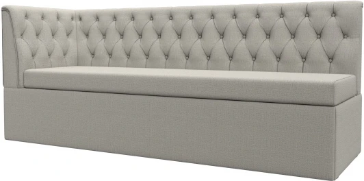 122440L Диван кухонный Маркиз с углом слева (Бежевый/Рогожка) Лига Диванов арт.122440L