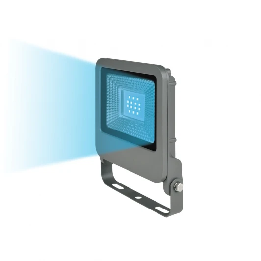 ULF-F17-10W/BLUE IP65 195-240В SILVER Прожектор уличный Uniel ULF-F17-10W/BLUE IP65 195-240В SILVER