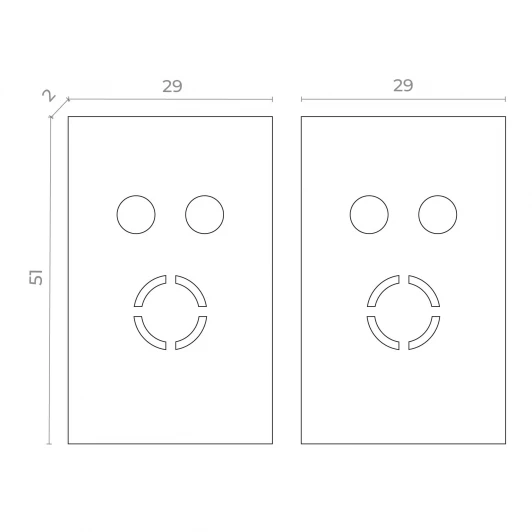 ST068.509.13 Торцевая заглушка 2 шт. ST Luce Skyflat ST068.509.13