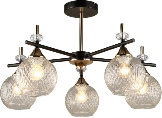 MD.4892-5-S COFFEE+FGD Потолочная люстра на штанге MD.4892-5-S COFFEE+FGD