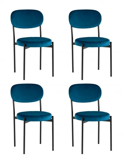 УТ000037771 Стул Stool Group Бриф NEW велюр синий 4 шт УТ000037771