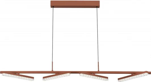 SL1018.603.04 Подвесной светильник ST Luce SL1018 SL1018.603.04 терракотовый/прозрачный LED 4*32W 4000K (220V, на проводе)
