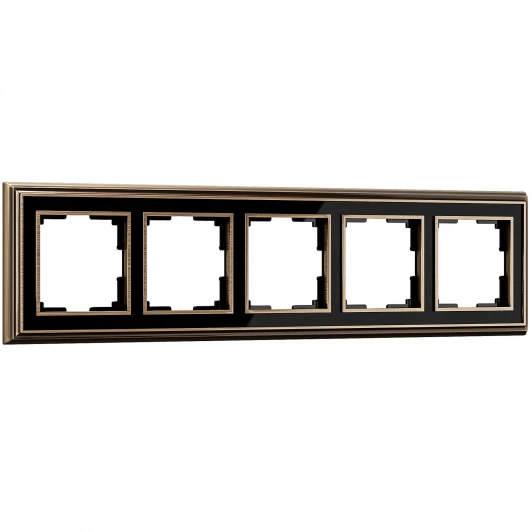 W0051328 Рамка на 5 постов (бронза/черный) W0051328 (a051216)