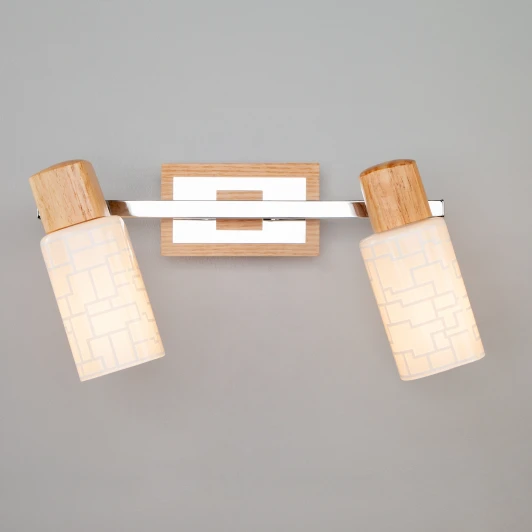 20029/2 хром / светлое дерево Спот Eurosvet 20029 20029/2 хром / светлое дерево