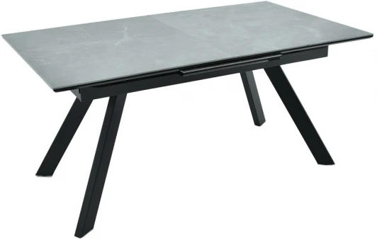 RF 0419 Стол Adam раскладной 140-190x90x75см, серый мрамор, чёрный Bradex Home RF 0419