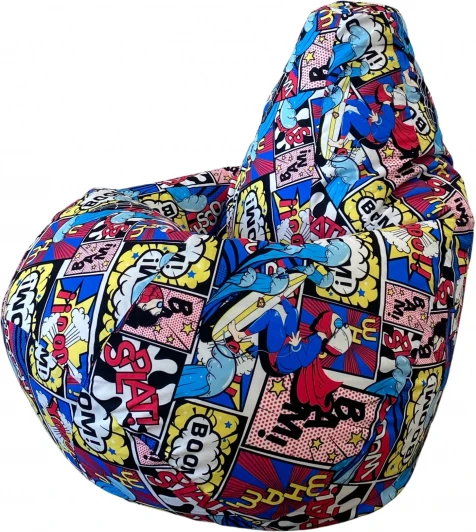 5037021 Кресло Мешок Груша Синий,Красный (XL, Классический) Велюр арт.5037021