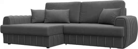 129285L Диван угловой Лига-057 НПБ угол левый Лига Диванов (Замша) арт.129285L