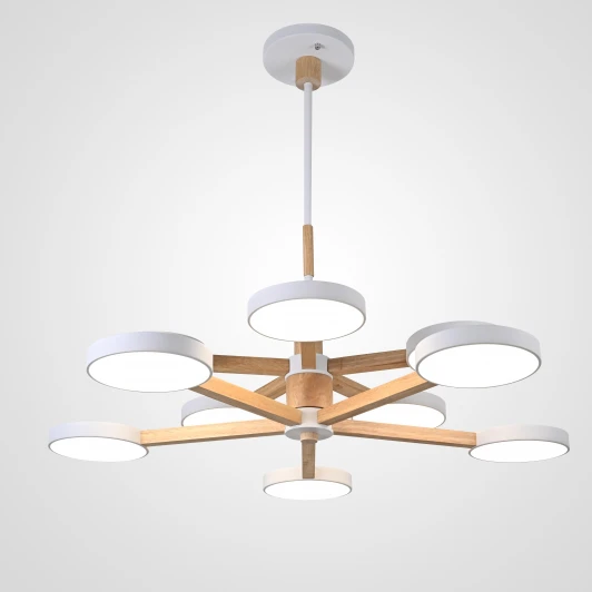 Turna-Dbl01 Потолочная люстра на штанге LED TURNA DBL L10 White ImperiumLoft Turna-Dbl01 (229079-26, Умный дом, WiFi, голосовое управление)