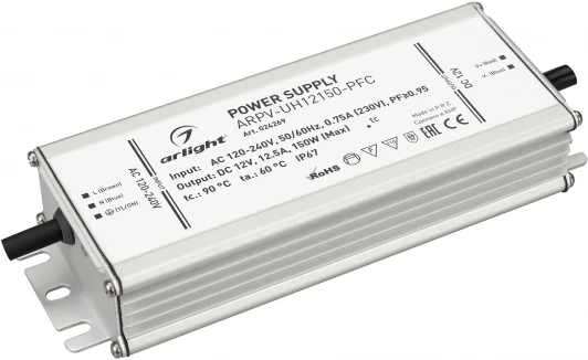 024269 Блок питания ARPV-UH12150-PFC (12V, 12.5A, 150W) (IP67 Металл) 024269 Arlight ARPV