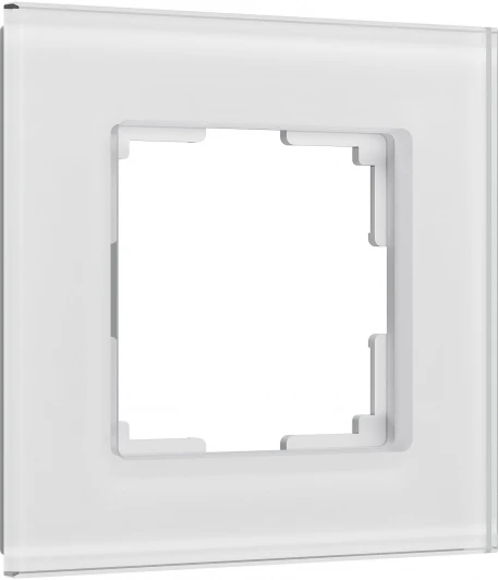 W0013101 Рамка на 1 пост (белый, стекло soft-touch) Werkel W0013101 (a064564)