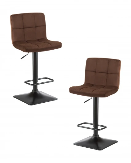 SET-2 5018-LM DOMINIC Набор 2 шт Стул барный DOBRIN DOMINIC (шоколадный велюр (MJ9-111))