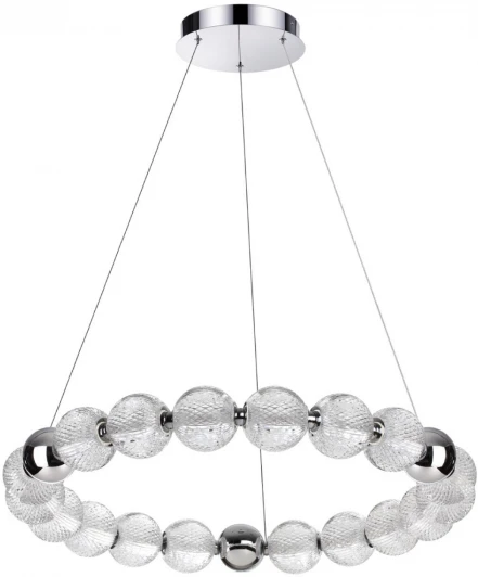 5007/60L Подвесной светильник Odeon Light Crystal 5007/60L хром/металл/акрил LED 60W 4000K 4987лм (220V, на тросе, шарики, бусы)