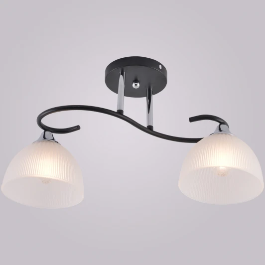 01635-0.3-02 BK+CR Потолочная люстра на штанге Reluce 01635-0.3-02 BK+CR