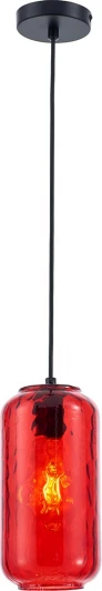 10177/1S Black/Red Подвесной светильник Escada Rise 10177/1S Black/Red 1х60Вт Е27, металл/стекло, черный/красный