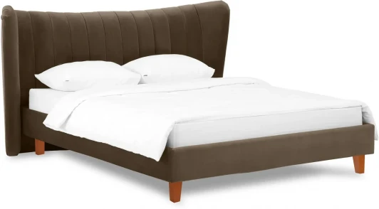 574968 Кровать Queen II Agata L ОГОГО (арт.574968), (Ткань/Коричневый)