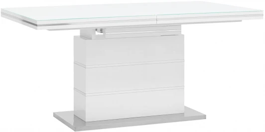 УТ000003499 Стол обеденный Stool Group Глазго раскладной 160-215*90 глянцевый белый УТ000003499