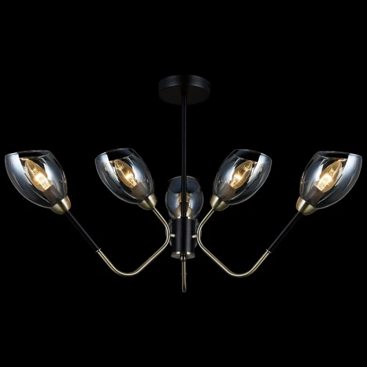 IL9960-6CSQ-79 BK AB Потолочная люстра на штанге ILLUMICO IL9960-6CSQ-79 BK AB (220V)