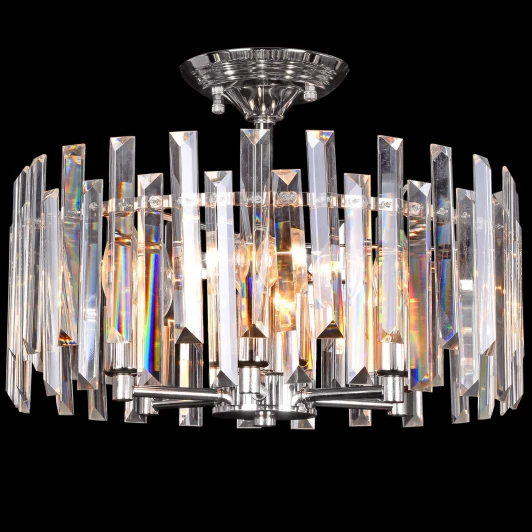 89030-0.3-06 Потолочная люстра на штанге хрустальная Reluce 89030-0.3-06