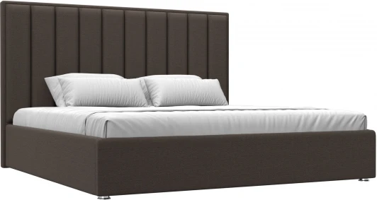 123059 Кровать интерьерная Афродита 200 (Коричневый/Рогожка) Лига Диванов арт.123059