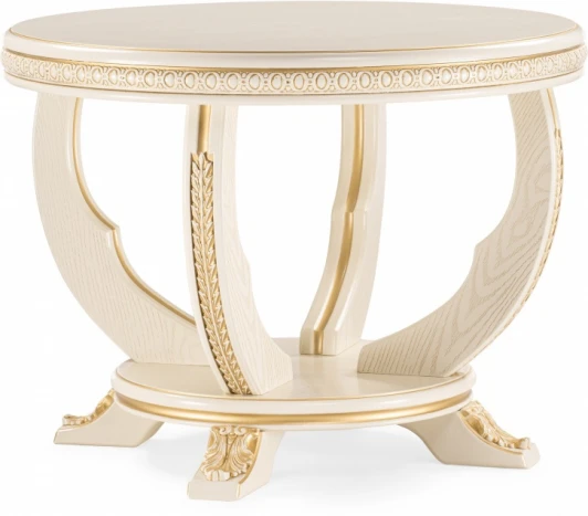 618721 Журнальный стол Луис Woodville (Массив бука,Шпон/Золотой) арт.618721