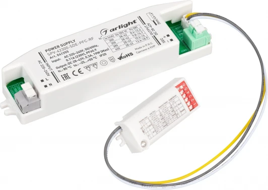 041355 Блок питания SPV-42300-SDE-PFC (19W, 28-42V, 300mA, 5.8GHz) (Arlight, IP20 Пластик, 5 лет) 041355