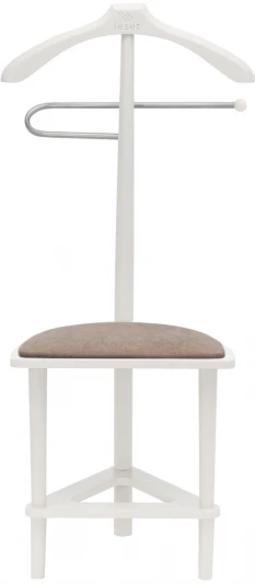 2000000092386 Вешалка со стулом Leset Атланта (Массив бука,МДФ,Массив бука,Микровелюр/Белый) арт.2000000092386