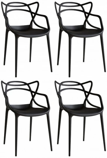 HSBI_Y824_black_4 Стул Harmony Hesby (комплект 4 шт) Пластик/Черный арт.HSBI_Y824_black_4