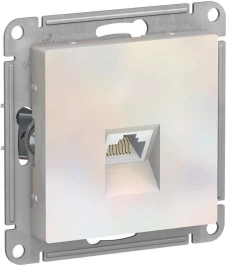 ATN000483 Розетка встраиваемая Ethernet RJ-45 (жемчужный) Systeme Electric AtlasDesign ATN000483
