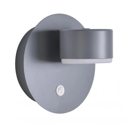 8345/1W Настенный светильник с выключателем Lumion Torina 8345/1W серый, металл GX53 LED 1*7W 220V