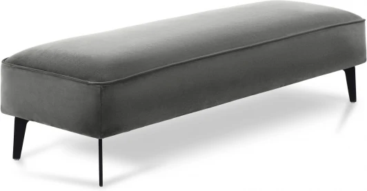 787128 Банкетка Amsterdam ОГОГО (арт.787128), (Ткань,Велюр/Серый)